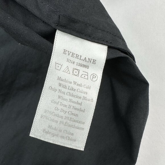 Everlane Women's Black The Clean Cotton Cross Back‎ Apron Dress 0/C32.25 - Picture 6 of 11